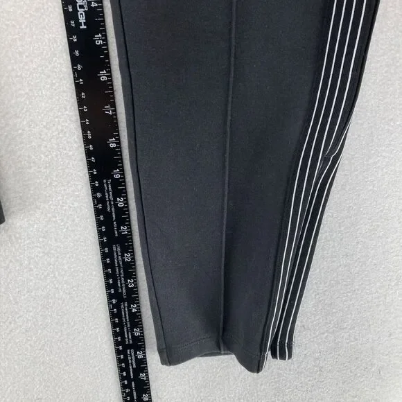 Athleta Commuter Pants Women's Small Pull On Black Stretch‎ Striped Ankle Zip - Picture 10 of 14